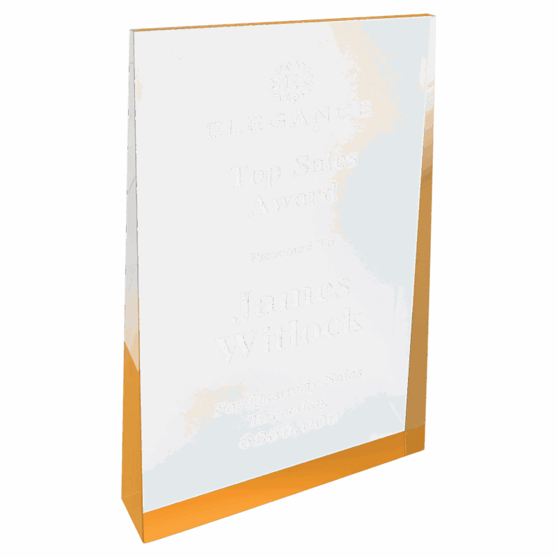 5" x 8" Gold Acrylic Wedge