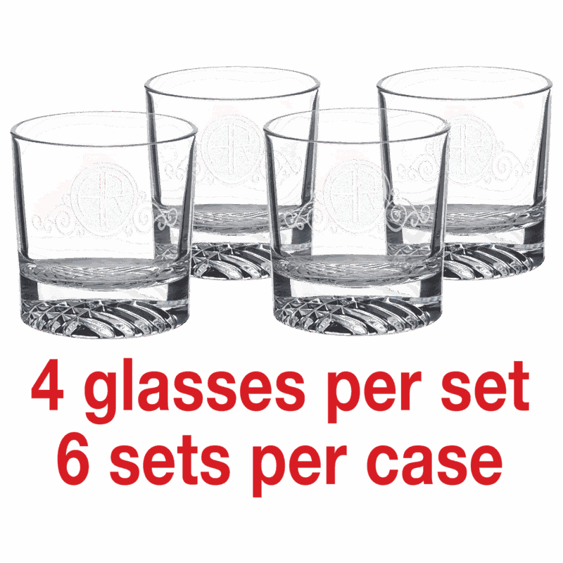 Round Whiskey Glass Set (4-Piece