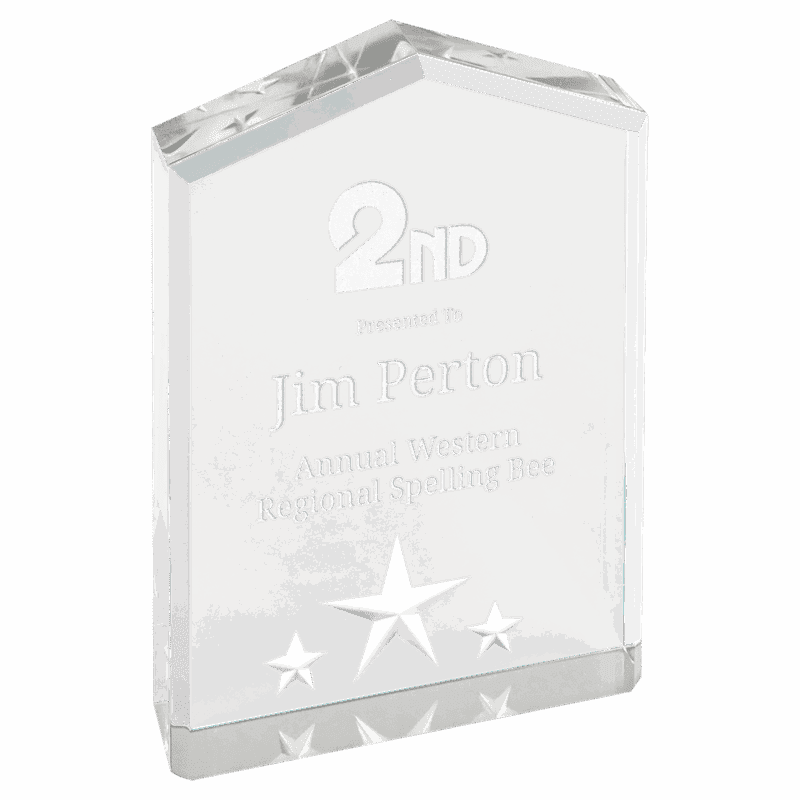 5" Silver Star Point Acrylic