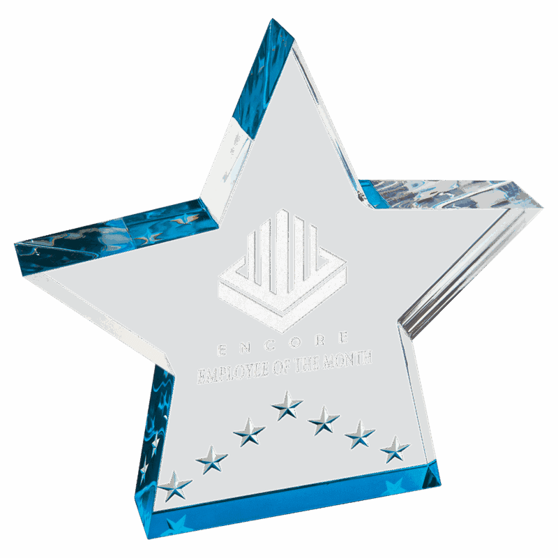 6" Blue Star Performer Acrylic