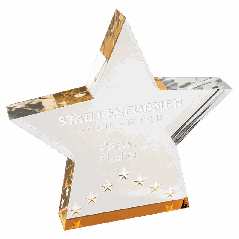 6" Gold Star Performer Acrylic
