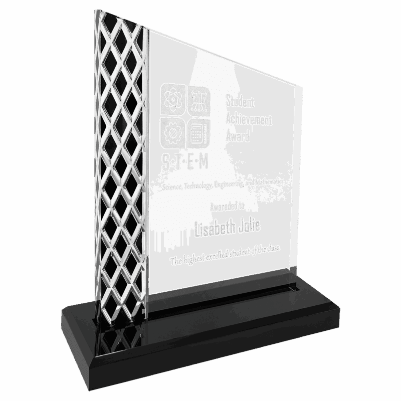 7" Black Unite Diamond Ice Acrylic